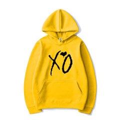 (keltainen 01)The Weeknd Solid Color Printed Hupparit XO Muoti Kirjekuvioinen huppari Miesten Naisten Harajuku Hip Hop Pullover Hupparit SHRY hinta ja tiedot | Miesten neuleet ja villapaidat | hobbyhall.fi