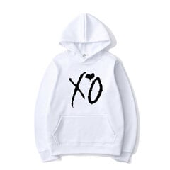 (SWhite)The Weeknd Solid Color Printed -hupparit XO Muoti Kirjekuvioinen huppari Miesten Naisten Harajuku Hip Hop Pullover -hupparit SHRY hinta ja tiedot | Miesten neuleet ja villapaidat | hobbyhall.fi