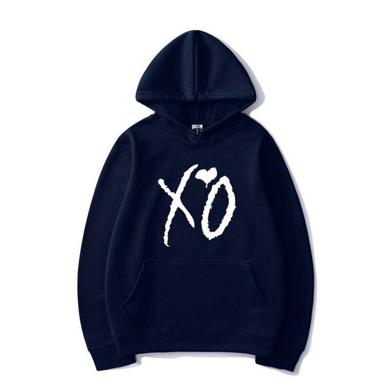 (SNavy)The Weeknd Solid Color Printed -hupparit XO Muoti Kirjekuvioinen huppari Miesten Naisten Harajuku Hip Hop Pullover -hupparit SHRY hinta ja tiedot | Miesten neuleet ja villapaidat | hobbyhall.fi