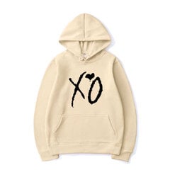 (SBeige 01)The Weeknd Solid Color Printed Hupparit XO Muoti Kirjekuvioinen huppari Miesten Naisten Harajuku Hip Hop Pullover Hupparit SHRY hinta ja tiedot | Miesten neuleet ja villapaidat | hobbyhall.fi