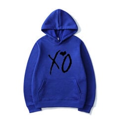 (SBlue 01)The Weeknd Solid Color Printed Hupparit XO Muoti Kirjekuvioinen huppari Miesten Naisten Harajuku Hip Hop Pullover Hupparit SHRY hinta ja tiedot | Miesten neuleet ja villapaidat | hobbyhall.fi