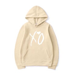 (MBeige 02)The Weeknd Solid Color Printed Hupparit XO Muoti Kirjekuvioinen huppari Miesten Naisten Harajuku Hip Hop Pullover Hupparit SHRY hinta ja tiedot | Miesten neuleet ja villapaidat | hobbyhall.fi