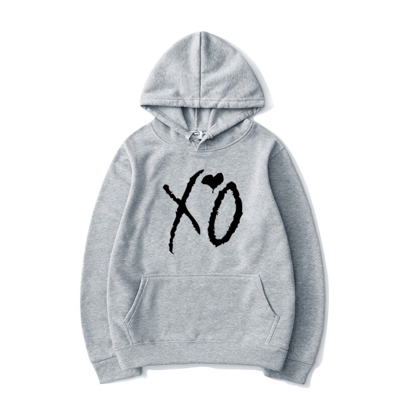 (MLlight Grey 01)The Weeknd Solid Color Printed Hupparit XO Muoti Kirjekuvioinen huppari Miesten Naisten Harajuku Hip Hop Pullover Hupparit SHRY hinta ja tiedot | Miesten neuleet ja villapaidat | hobbyhall.fi