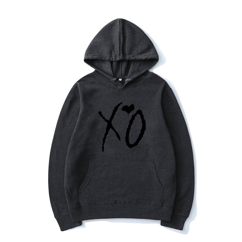 (MDark Grey 01)The Weeknd Solid Color Printed Hupparit XO Muoti Kirjekuvioinen huppari Miesten Naisten Harajuku Hip Hop Pullover Hupparit SHRY hinta ja tiedot | Miesten neuleet ja villapaidat | hobbyhall.fi