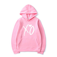 (MPink 02)The Weeknd Solid Color Printed Hupparit XO Muoti Kirjekuvioinen huppari Miesten Naisten Harajuku Hip Hop Pullover Hupparit SHRY hinta ja tiedot | Miesten neuleet ja villapaidat | hobbyhall.fi