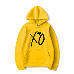 (LYellow 01)The Weeknd Solid Color Printed Hupparit XO Muoti Kirjekuvioinen huppari Miesten Naisten Harajuku Hip Hop Pullover Hupparit SHRY hinta ja tiedot | Miesten neuleet ja villapaidat | hobbyhall.fi