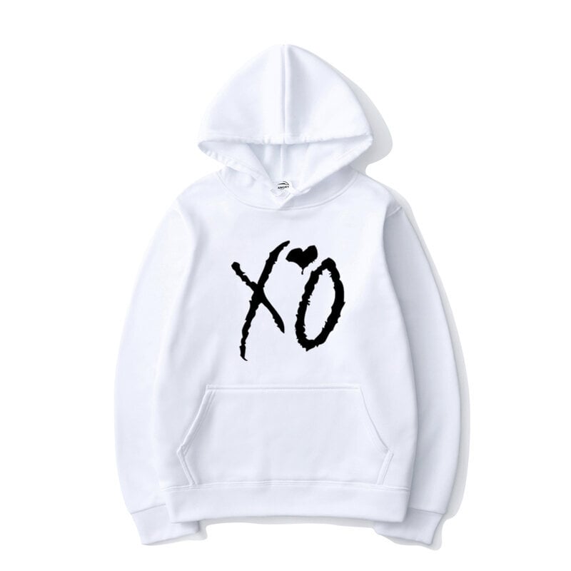 (LWhite)The Weeknd Solid Color Printed -hupparit XO Muoti Kirjekuvioinen huppari Miesten Naisten Harajuku Hip Hop Pullover -hupparit SHRY hinta ja tiedot | Miesten neuleet ja villapaidat | hobbyhall.fi