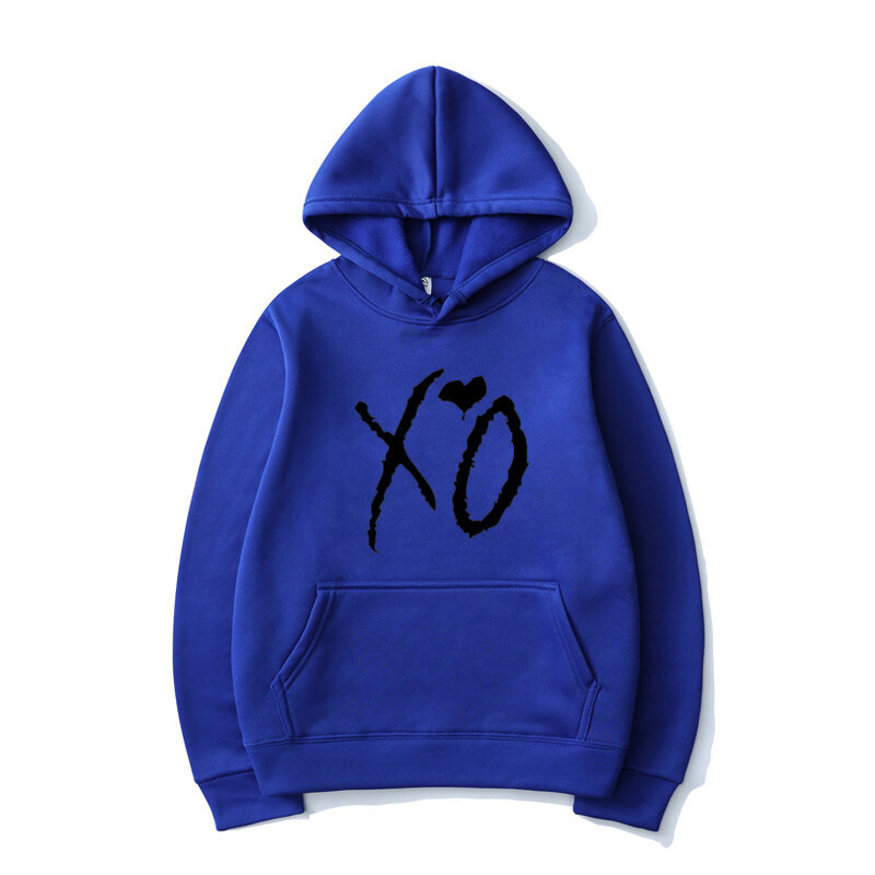 (LBlue 01)The Weeknd Solid Color Printed Hupparit XO Muoti Kirjekuvioinen huppari Miesten Naisten Harajuku Hip Hop Pullover Hupparit SHRY hinta ja tiedot | Miesten neuleet ja villapaidat | hobbyhall.fi