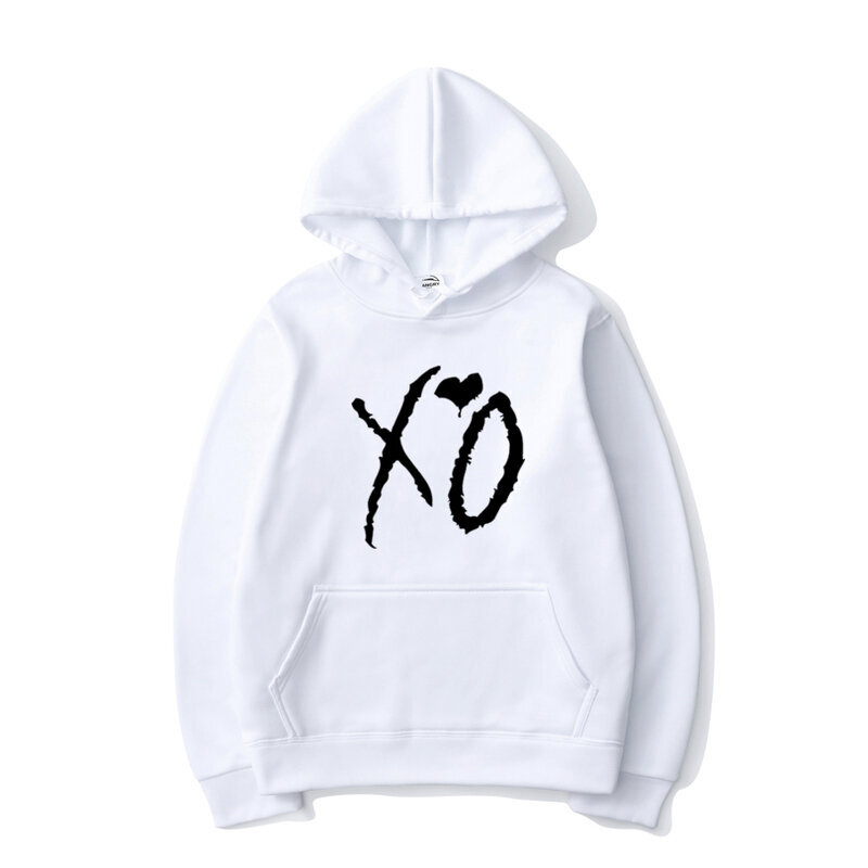 (XXLWhite)The Weeknd Solid Color Printed -hupparit XO Muoti Kirjekuvioinen huppari Miesten Naisten Harajuku Hip Hop Pullover -hupparit SHRY hinta ja tiedot | Miesten neuleet ja villapaidat | hobbyhall.fi