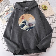 (SDark Grey) Ponyo Japani Anime Söpöt Printti Miesten Neulepuserot Hip Hop Harajuku Hupullinen Syksy Löysä Streetwear Fleece Hauska Rento Miesten Hupparit SHRY hinta ja tiedot | Miesten neuleet ja villapaidat | hobbyhall.fi