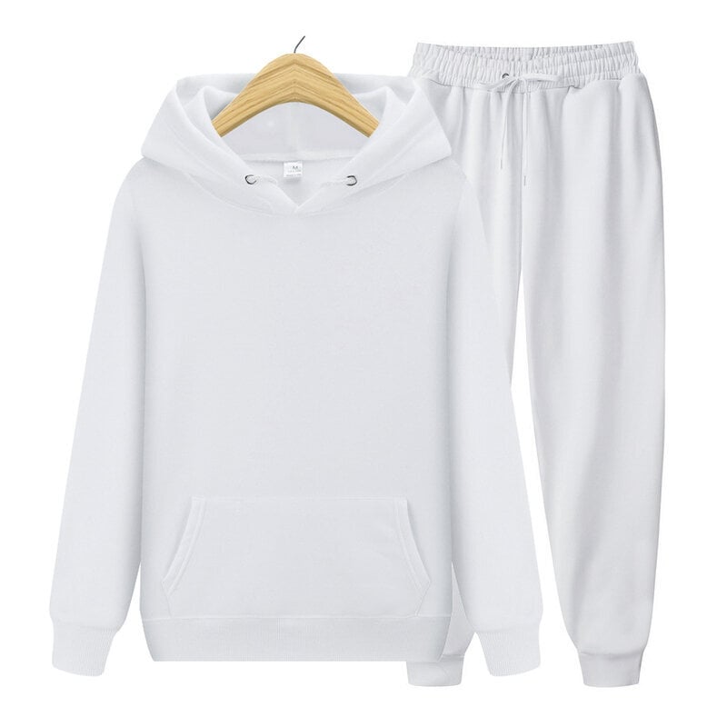 (valkoinen)Miesten setit Hupparit+housut Syksy Talvi Huppari Huppari collegehousut Muoti Slim Fit Miesten setti Huppari Housut Hip Hop Pullover Huppari SHRY hinta ja tiedot | Miesten neuleet ja villapaidat | hobbyhall.fi