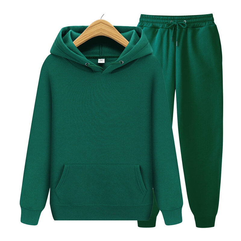 (Mgreen)Miesten setit Hupparit+housut Syksy Talvi Huppari Swetarihousut Muoti Slim Fit Miesten setti Huppari Housut Hip Hop Pullover Huppari SHRY hinta ja tiedot | Miesten neuleet ja villapaidat | hobbyhall.fi