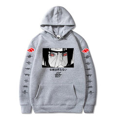 (XSVaaleanharmaa b)Japanilainen anime Akatsuki Miesten huppari Pilvisymbolit Japani Hupparit Streetwear Itachi Syksy Talvi SHRY hinta ja tiedot | Miesten neuleet ja villapaidat | hobbyhall.fi