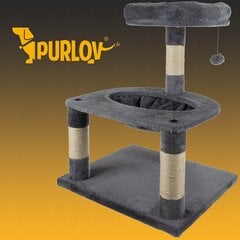 Kissan kulho Purlov 21711, 61-100 cm, harmaa hinta ja tiedot | Raapimispuut ja kiipeilypuut | hobbyhall.fi