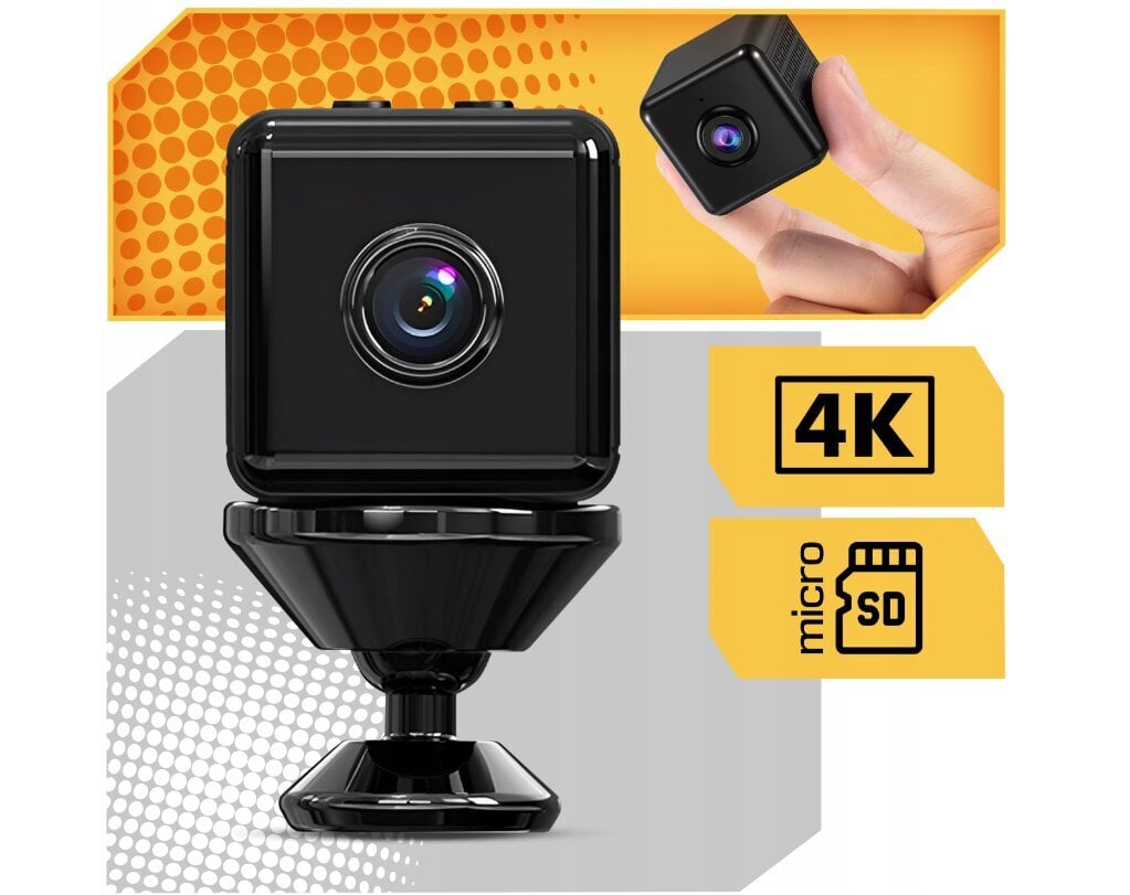 Mini Spy Camera Pieni WIFI 4K + Bracket Lewer hinta ja tiedot | Valvontakamerat | hobbyhall.fi