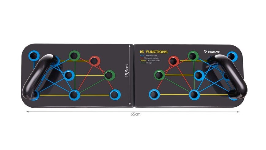 Trizand-lauta push-up-kahvalla hinta ja tiedot | Punnerruskahvat | hobbyhall.fi