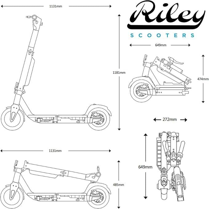 Sähköpotkulauta Riley Scooters RS3 hinta ja tiedot | Potkulaudat | hobbyhall.fi