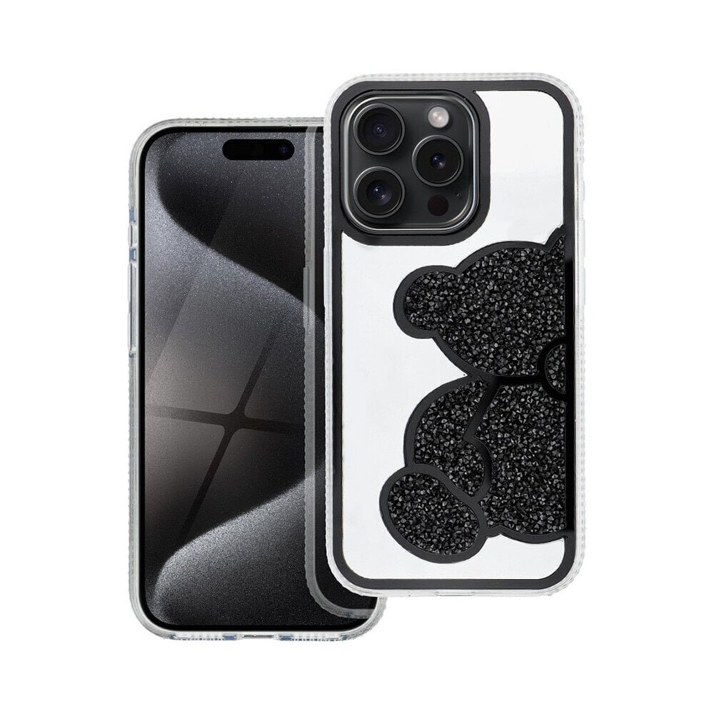 Teddy Bear iPhone 15 Pro - Musta hinta ja tiedot | Puhelimen kuoret ja kotelot | hobbyhall.fi