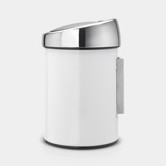 Brabantia Touch Bin roska-astia 3L, seinäkiinnitys, White hinta ja tiedot | Roska-astiat | hobbyhall.fi