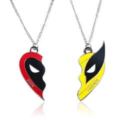 Deadpool & Wolverine Best Friends -kaulakoru puolisydämellä riippukorut miehille naisille lahjat hinta ja tiedot | Koristeet ja tarrat | hobbyhall.fi