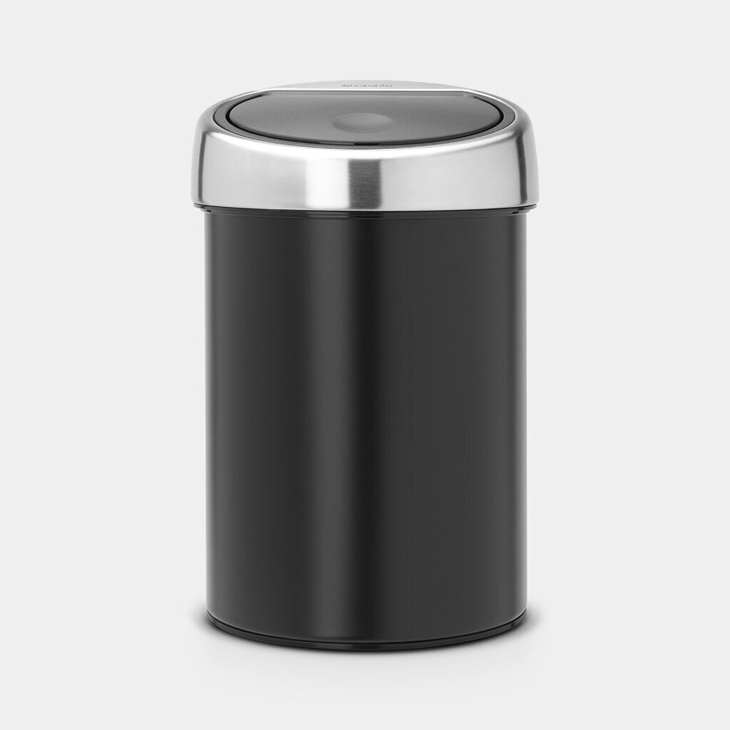 Brabantia Touch Bin roska-astia 3L, seinäkiinnitys, Matt Black hinta ja tiedot | Roska-astiat | hobbyhall.fi