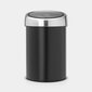 Brabantia Touch Bin roska-astia 3L, seinäkiinnitys, Matt Black hinta ja tiedot | Roska-astiat | hobbyhall.fi