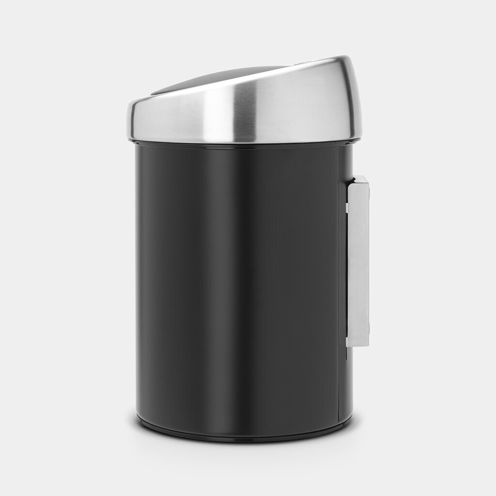 Brabantia Touch Bin roska-astia 3L, seinäkiinnitys, Matt Black hinta ja tiedot | Roska-astiat | hobbyhall.fi