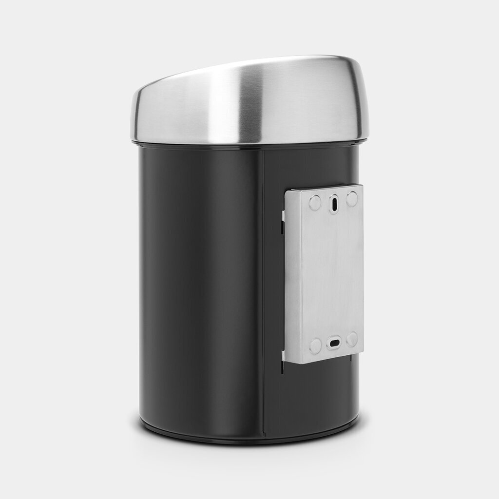 Brabantia Touch Bin roska-astia 3L, seinäkiinnitys, Matt Black hinta ja tiedot | Roska-astiat | hobbyhall.fi