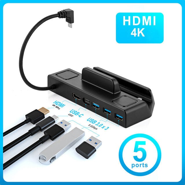 Steam Deck Dock-telakointiasema 4K 60Hz hinta ja tiedot | Pelikonsolitarvikkeet | hobbyhall.fi