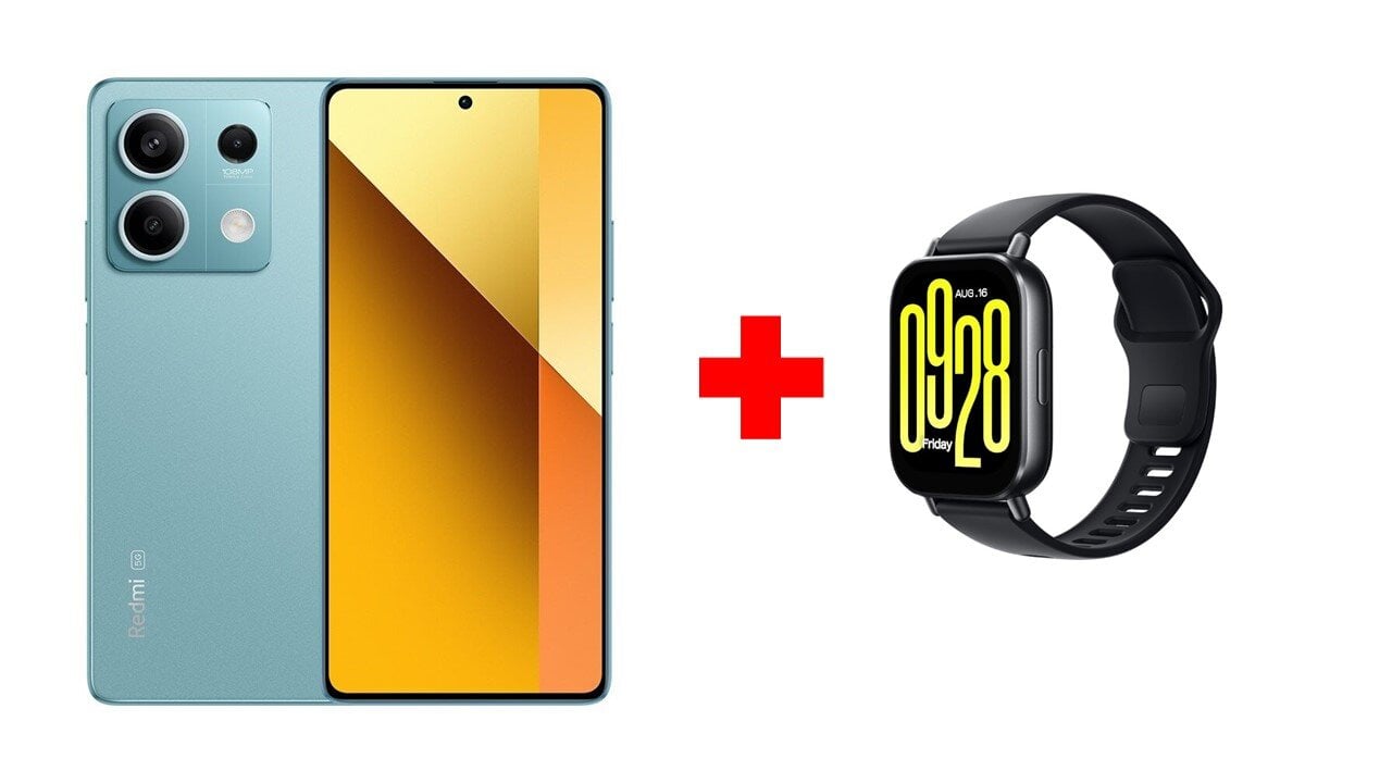 Xiaomi Redmi Note 13 5G 6/128GB Ocean Teal + Xiaomi Redmi Watch 5 Active Midnight Black hinta ja tiedot | Matkapuhelimet | hobbyhall.fi