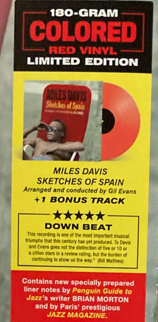 Vinyylilevy Miles Davis Sketches Of Spain hinta ja tiedot | Vinyylilevyt, CD-levyt, DVD-levyt | hobbyhall.fi