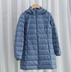 (7xL-haze blue)Hattu Irrotettava Hupullinen Untuvatakki Talvi Naisten Vaalea Ohut Valkoinen Ankkauntuvatakki Parkas Naisten Pitkät Lämpimät Big Size Puffer Outwears hinta ja tiedot | Naisten takit | hobbyhall.fi