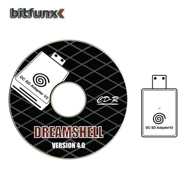 Bitfunx DC SD TF -korttisovittimen lukulaite V2 SEGA Dreamcastille ja CD-levylle DreamShell-käynnistyslataimella