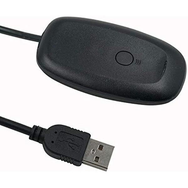 Musta väri langaton pelivastaanotin USB-ohjain Peliohjainmuunnin PC-sovitin Xbox 360:lle Xbox360:lle Windows XP/7/8/10