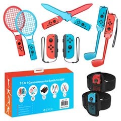 Switch Sports Accessories Bundle 10in1 Family Accessories Kit NS Sports Games hinta ja tiedot | Pelikonsolitarvikkeet | hobbyhall.fi