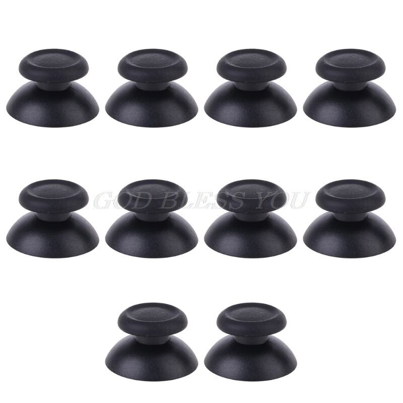 10 kpl Vaihdeohjain Analoginen peukalotikut Thumb Stick Sony PS4 Blackille hinta ja tiedot | Pelikonsolitarvikkeet | hobbyhall.fi