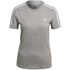 Naisten T-paita Adidas Essentials Slim W GL0785, harmaa hinta ja tiedot | Naisten T-paidat | hobbyhall.fi
