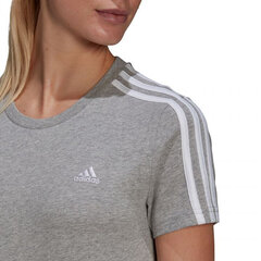 Naisten T-paita Adidas Essentials Slim W GL0785, harmaa hinta ja tiedot | Naisten T-paidat | hobbyhall.fi