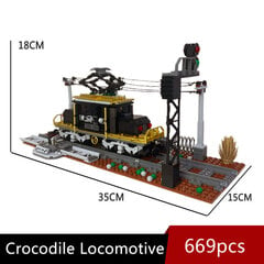 59007 Jiestar Moc Ideas Krokotiili Veturi Höyryjuna Tiili Raita Railway Express Malli Rakennuspalikat Lasten Lelut Lahja 669kpl hinta ja tiedot | Palapelit | hobbyhall.fi