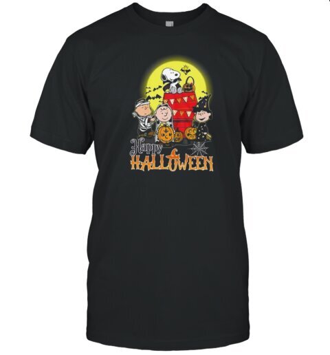 Snoopy With Charlie Brown And Friends Happy 2024 Halloween T-Shirt hinta ja tiedot | Miesten T-paidat | hobbyhall.fi