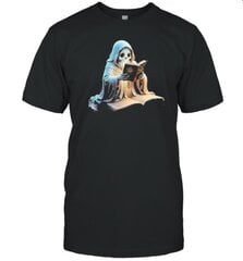 A Cute Halloween Ghost Reading A Book Cut Out 2024 T-Shirt hinta ja tiedot | Miesten T-paidat | hobbyhall.fi