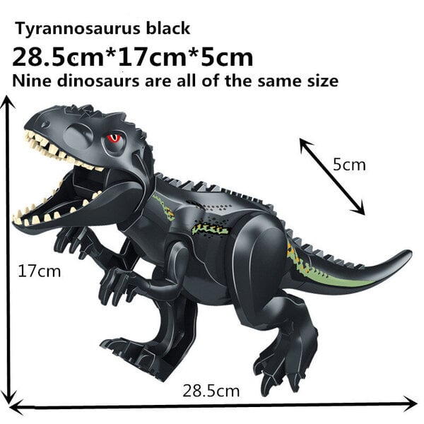 59 tyyppiä Big Size Jurassic World Park Dinosaurs Figuurit Tiilet Kokoa Rakennuspalikat Lelut Tyrannosaurus Rex Lapsille Lahja