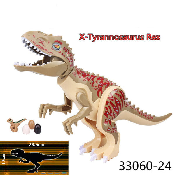 59 tyyppiä Big Size Jurassic World Park Dinosaurs Figuurit Tiilet Kokoa Rakennuspalikat Lelut Tyrannosaurus Rex Lapsille Lahja