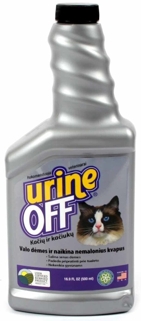 Urine Off Suihkepullo kissan hajuja vastaan, 500 ml hinta ja tiedot | Eläinten hoitotuotteet | hobbyhall.fi