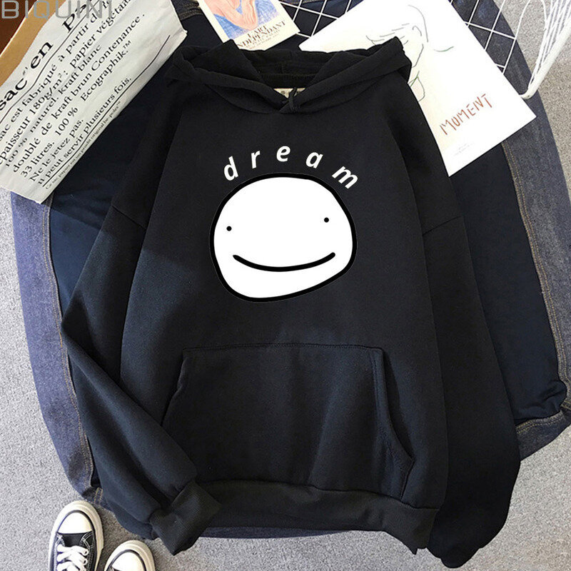 (Lmusta)Dream Smp Huppari Anime Pullover Puserot Unisex Streetwear Miesten Puuvilla Punk Vaatteet Kevät/Talvi Harajuku Naiset Wram Musta 12 SHRY hinta ja tiedot | Miesten neuleet ja villapaidat | hobbyhall.fi