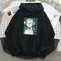 (SBlack)Roronoa Zoro Print Hupparit Naiset Miehet Japani Anime Puserot Hupulliset Merkki Mies Nainen Hupulliset taskut Katuvaatteet SHRY hinta ja tiedot | Miesten neuleet ja villapaidat | hobbyhall.fi