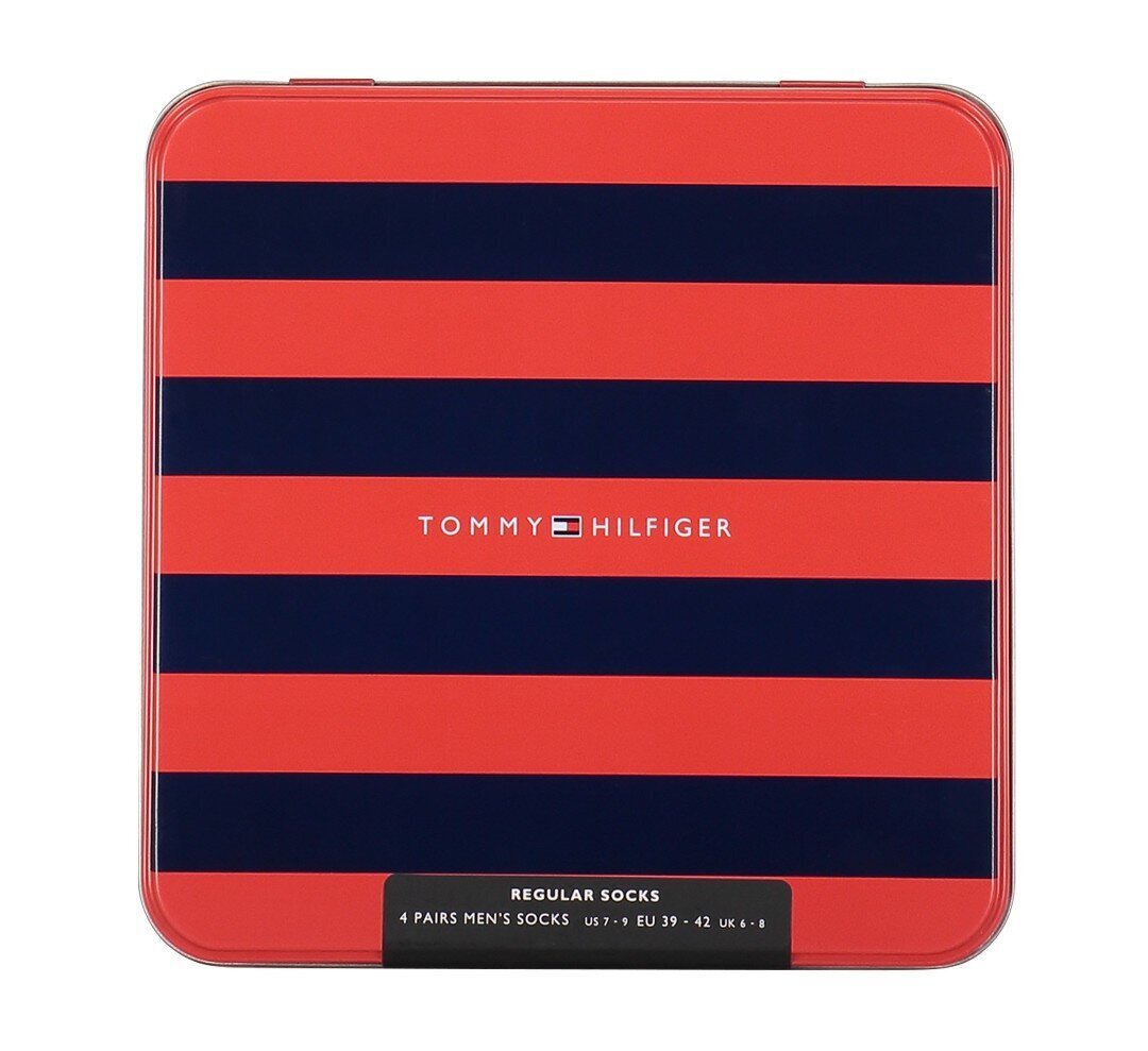 Tommy Hilfiger miesten sukat 4 paria lahjapakkaus, musta 39-42 907170861 hinta ja tiedot | Miesten sukat | hobbyhall.fi