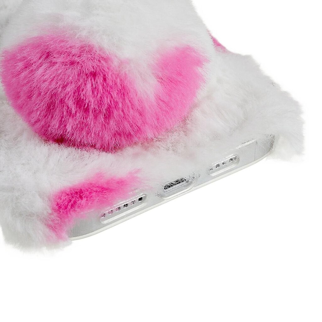 iPhone 14:lle Pehmeä Käsintehty Fluffy Furry Bunny TPU Shell Cute Rabbit Suojakotelo hinta ja tiedot | Puhelimen kuoret ja kotelot | hobbyhall.fi