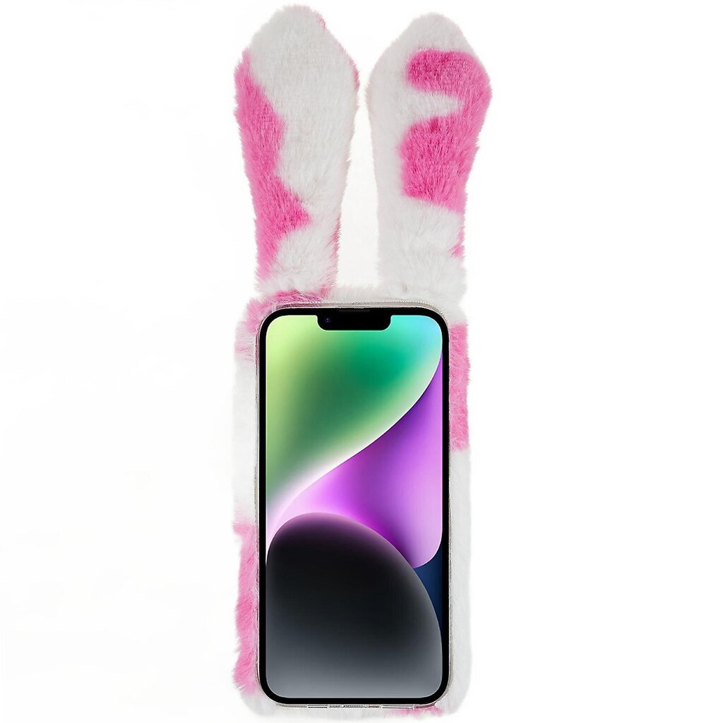 iPhone 14:lle Pehmeä Käsintehty Fluffy Furry Bunny TPU Shell Cute Rabbit Suojakotelo hinta ja tiedot | Puhelimen kuoret ja kotelot | hobbyhall.fi