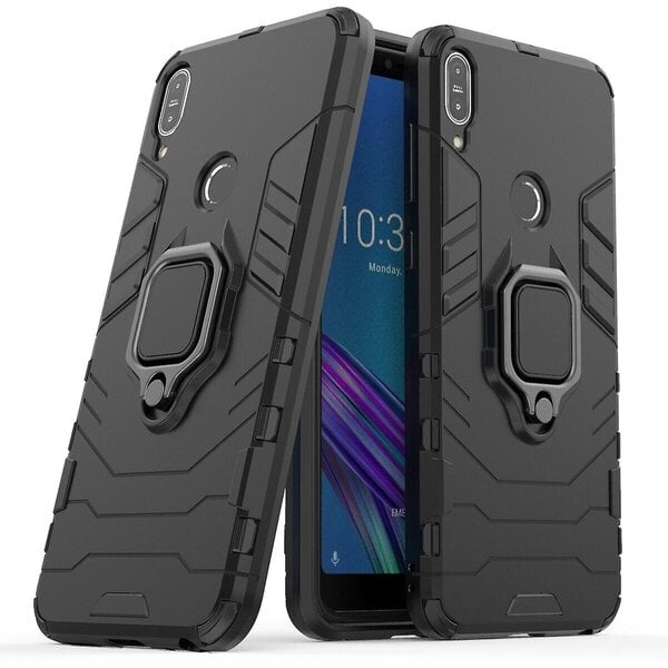 Cool Armor Guard Ring Holder Kickstand PC TPU hybridi matkapuhelinkotelo Asus ZenFone Max Pro (M1) ZB602KL